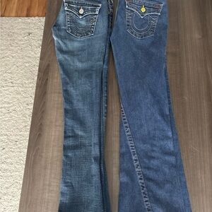 2 pairs of True Religion jeans. Both size 28.